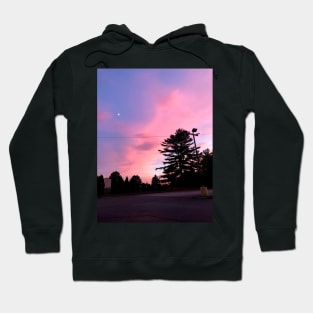 Sunset Over a Burger King Parking Lot Three Hoodie